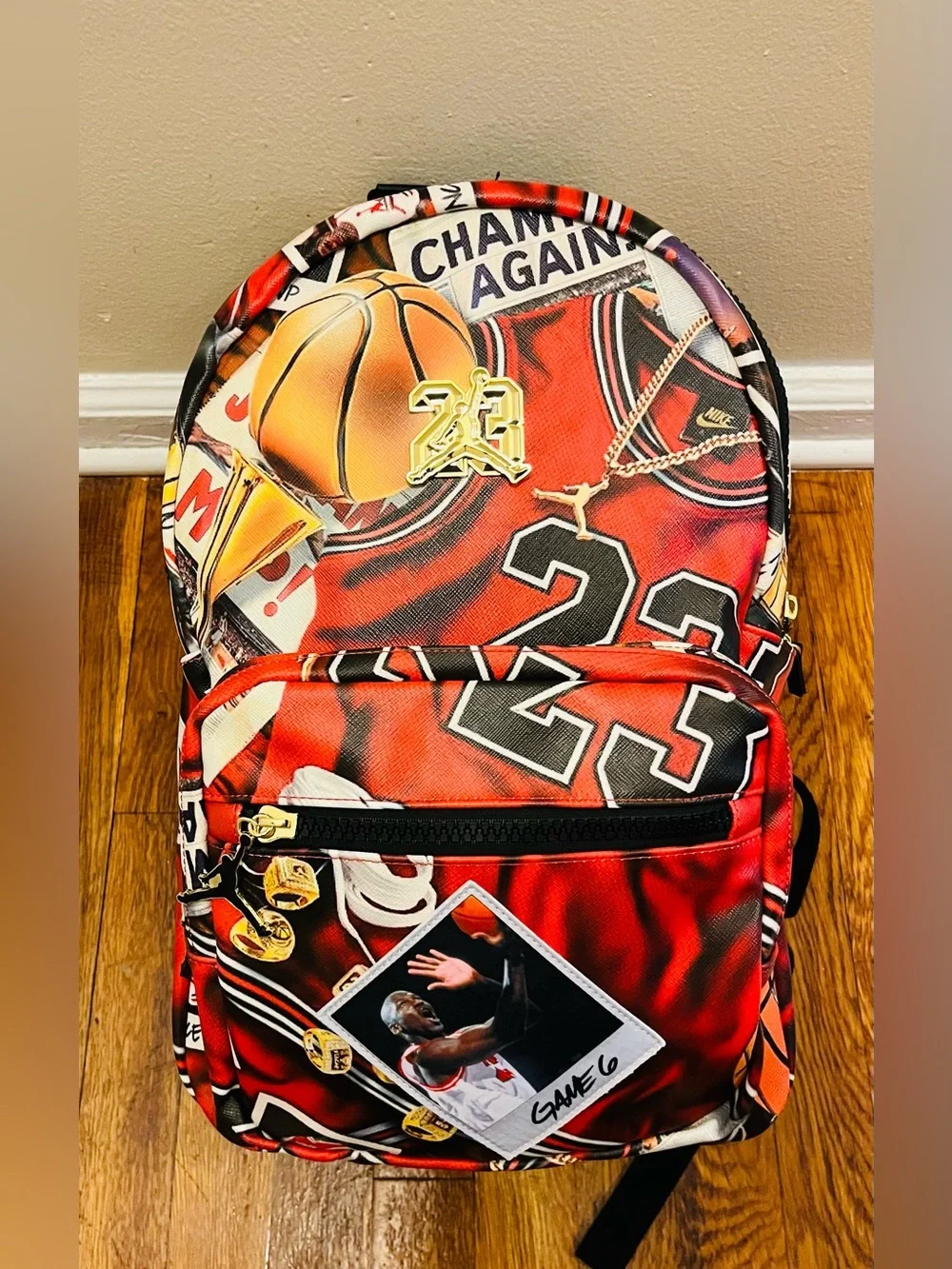 Jordan Borough Graphic Black/Multi Color Backpack  MA9220-K90
